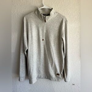 Travis Mathew Light Gray Zip-Up Sweater